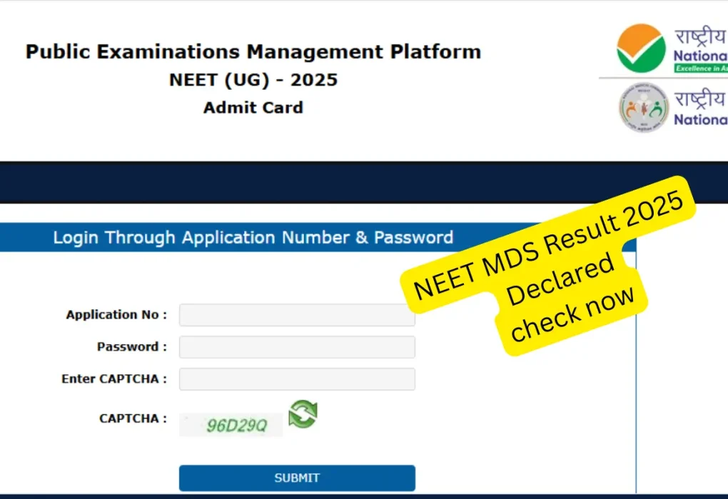 NEET MDS Result 2025 Declared