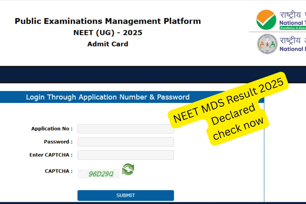 NEET MDS Result 2025 Declared